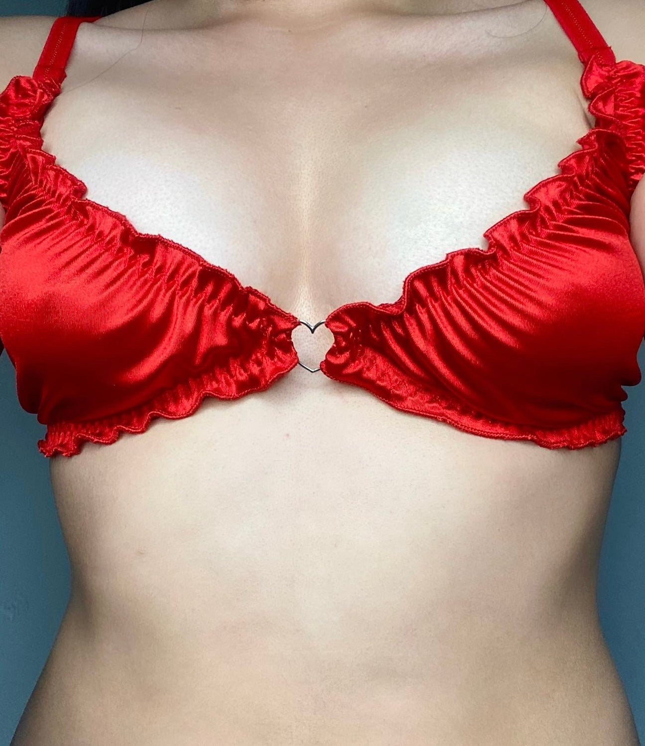 Red satin set