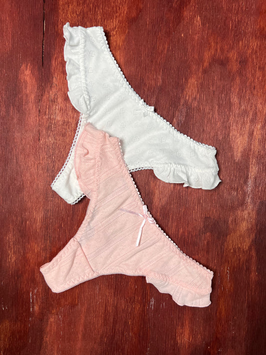 Dúo tangas olán pointelle