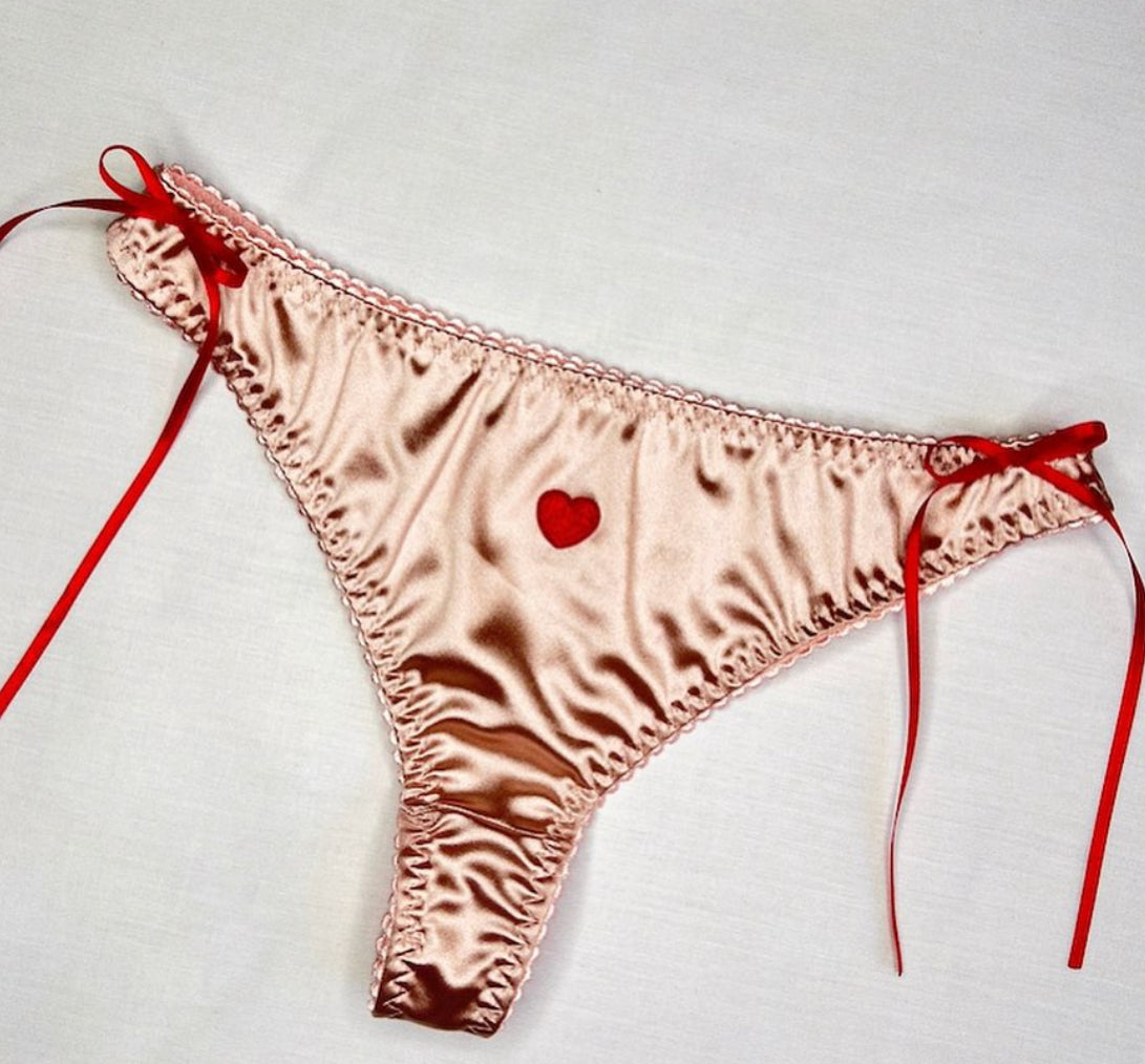 Rose gold thong