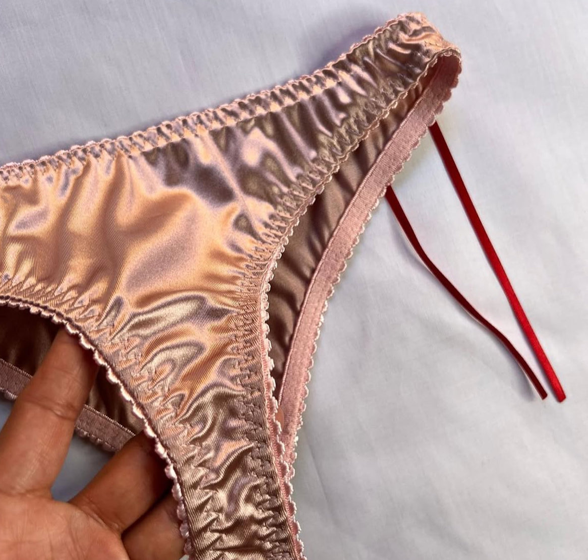 Rose gold thong