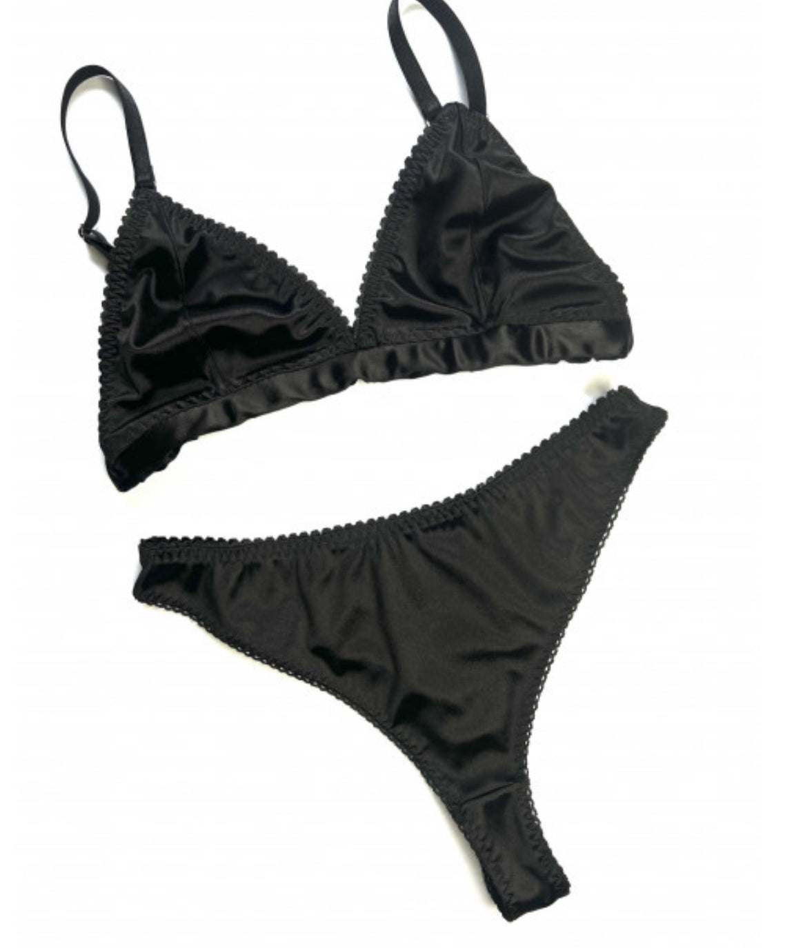 Black Satin Set