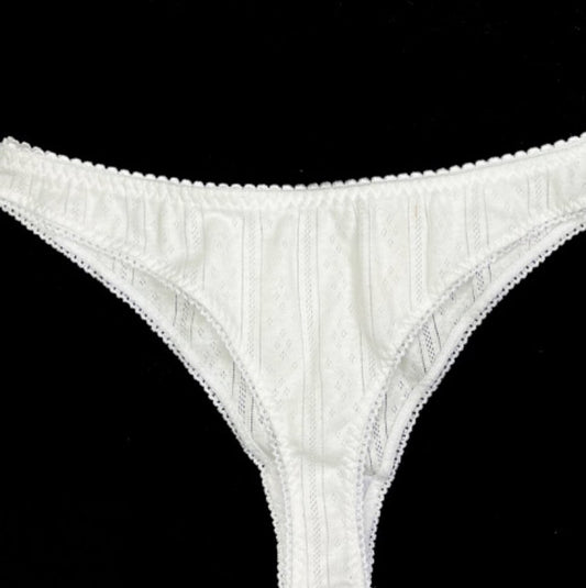 Organic cotton thong