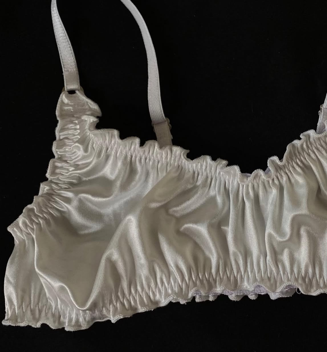White ruffle top