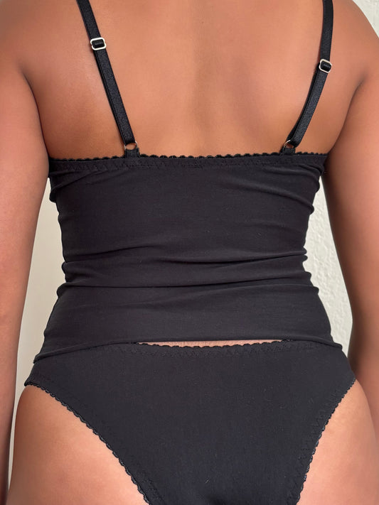 Panty algodón negro