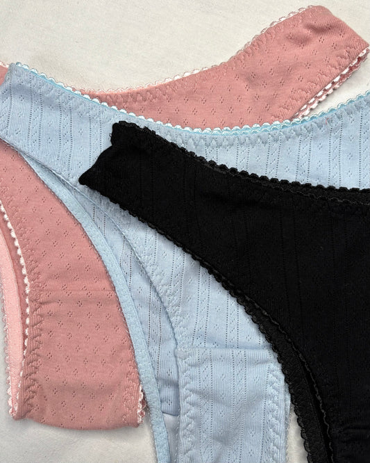 Trío panties algodón