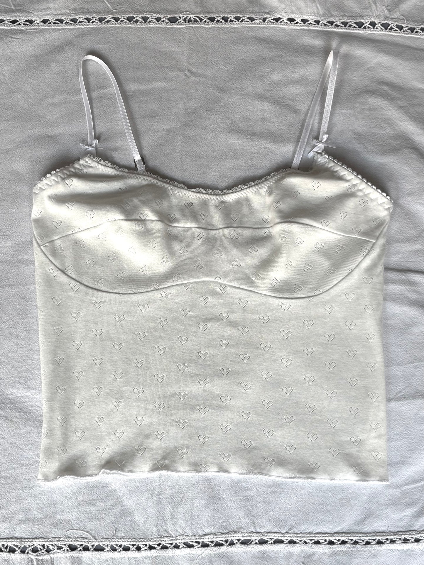 Heart-shaped cotton t-shirt
