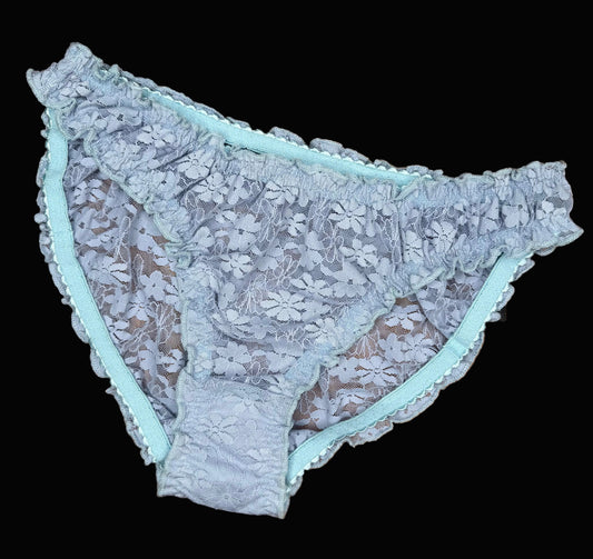 Ruffle Panty encaje azul