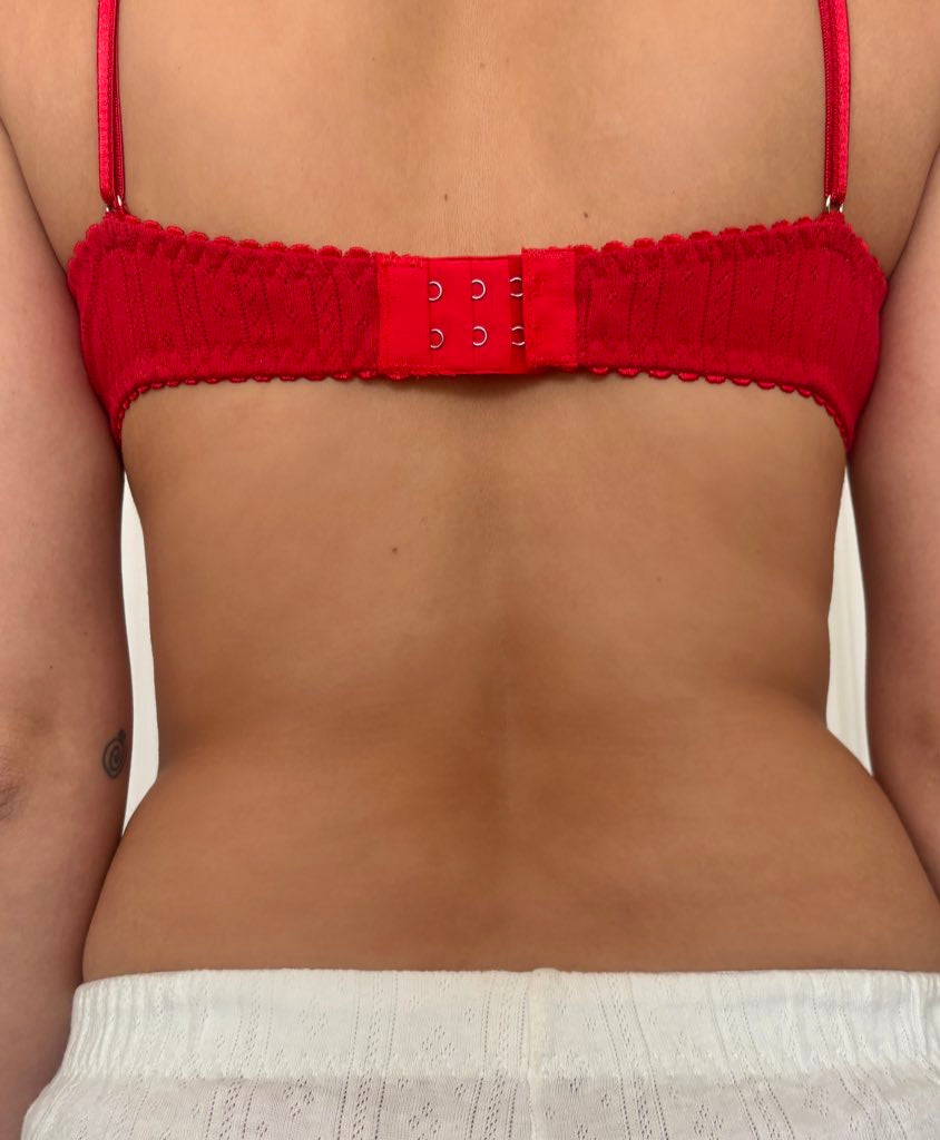 Bralette arco falso rojo