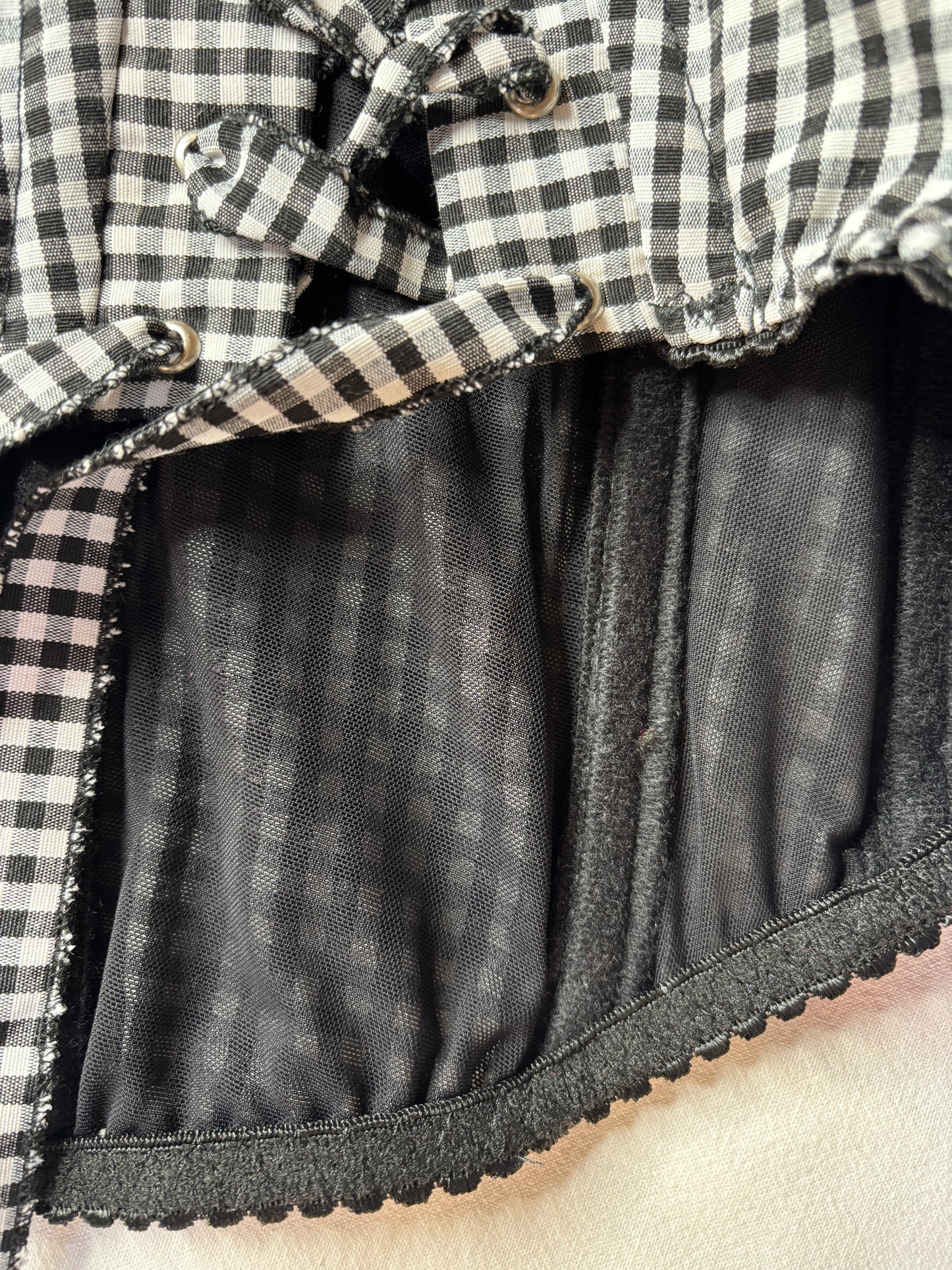 Corset vichy negro