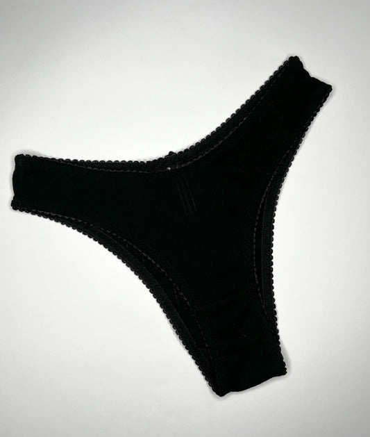 Panty negra abertura M