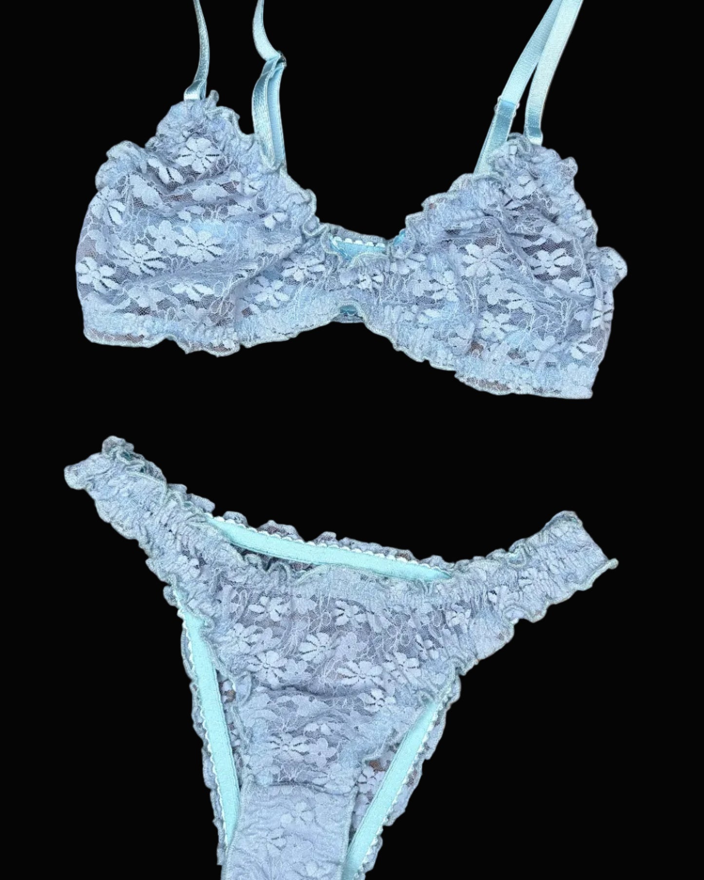 Ruffle  set encaje azul