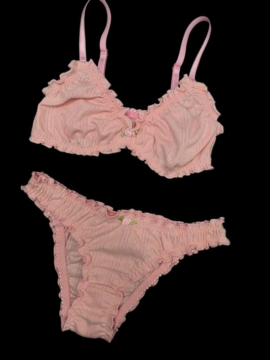 Set ruffle clavel rosa