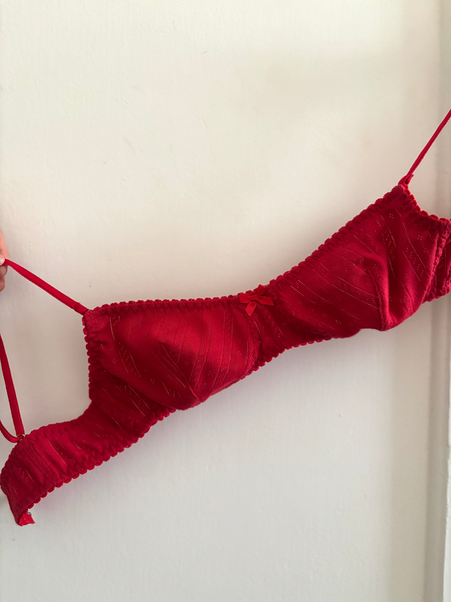 Bralette arco falso rojo