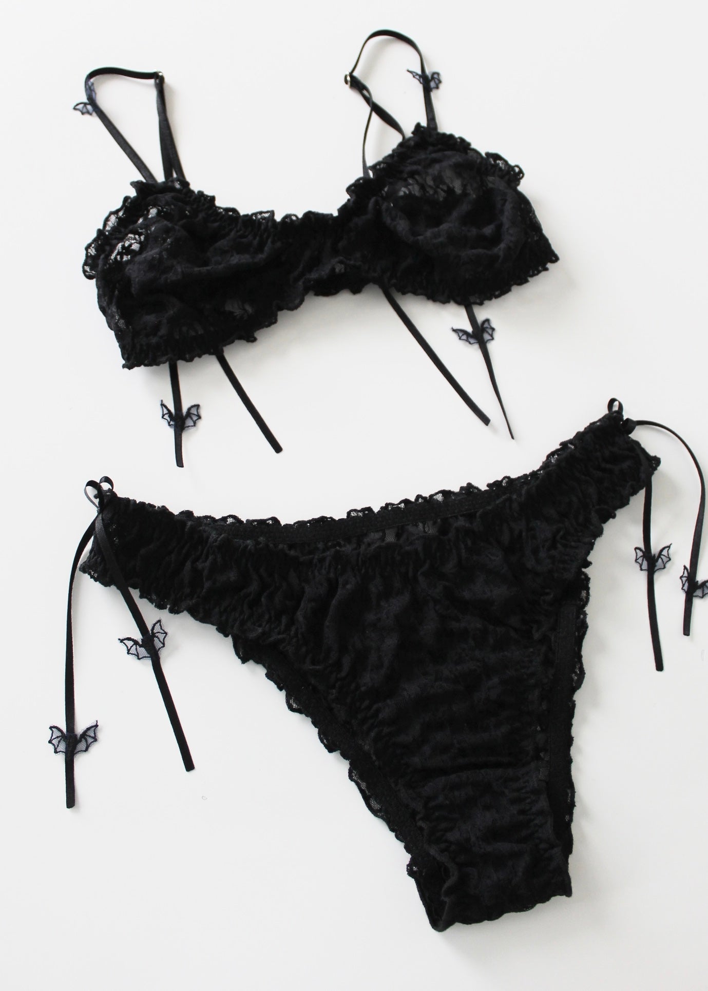 Set encaje murciélagos