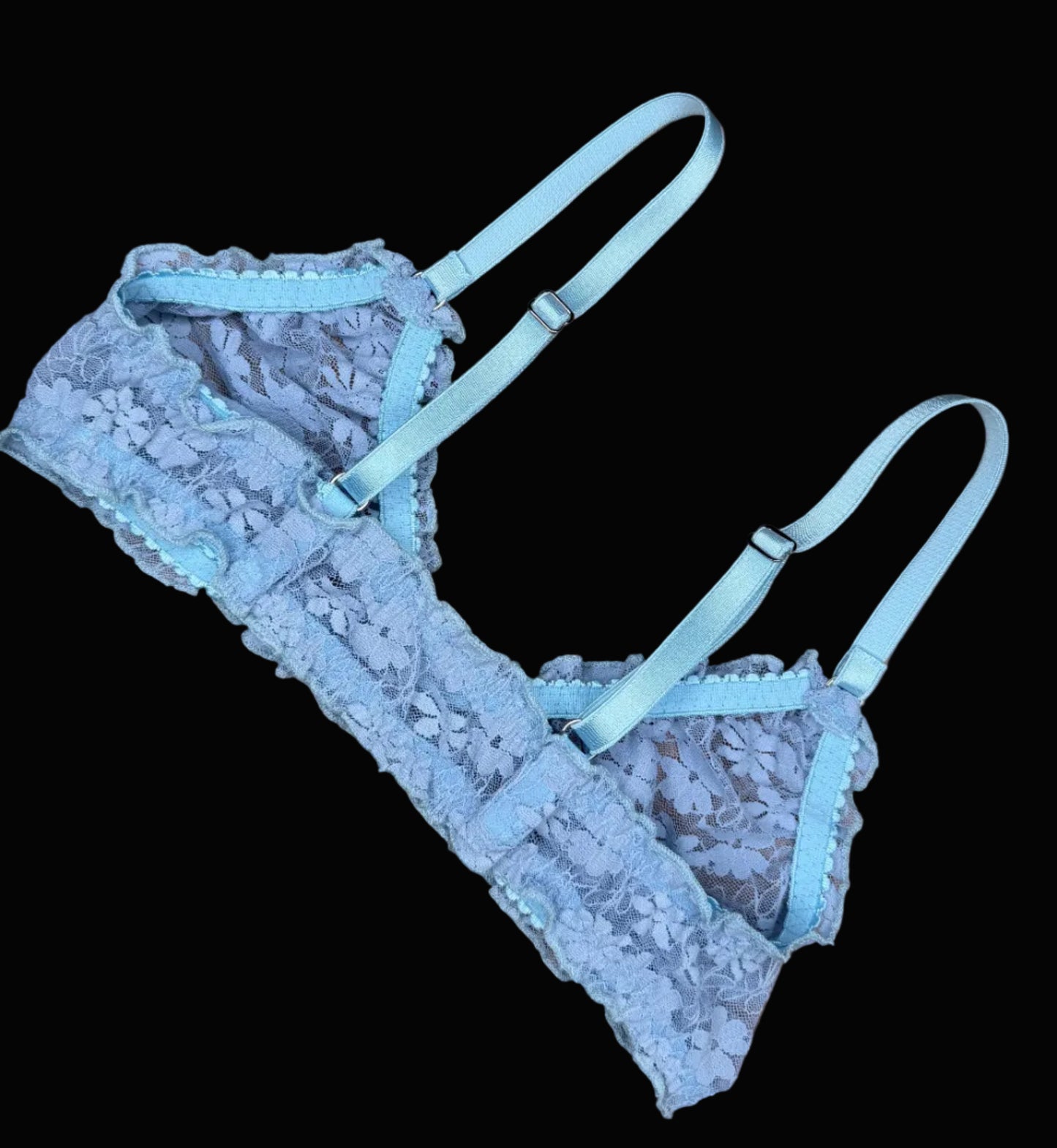Ruffle  set encaje azul