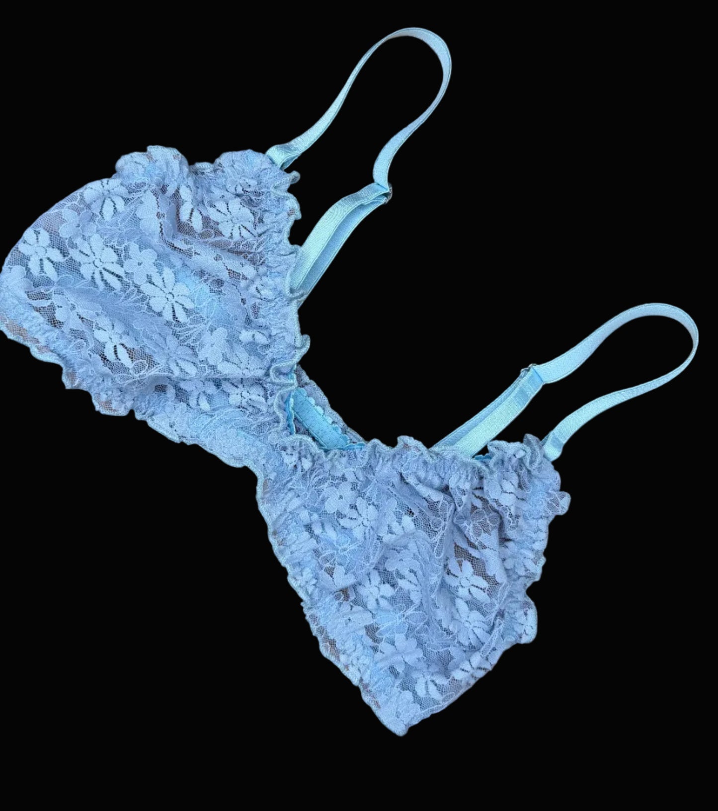 Ruffle  set encaje azul