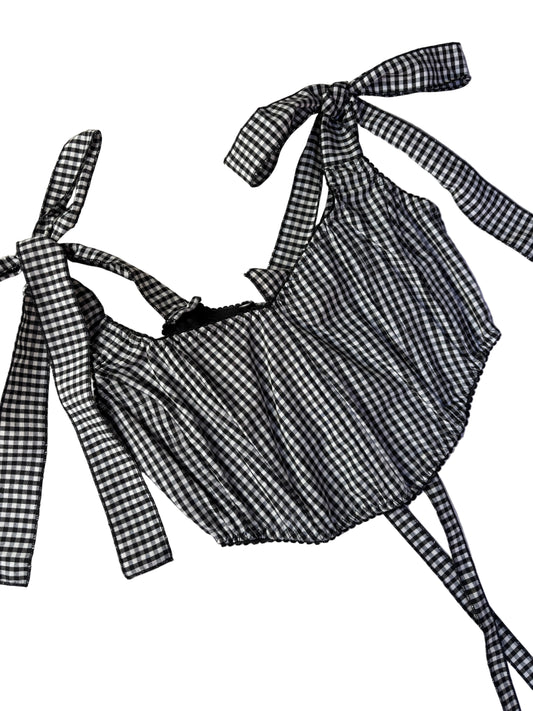 Corset vichy negro