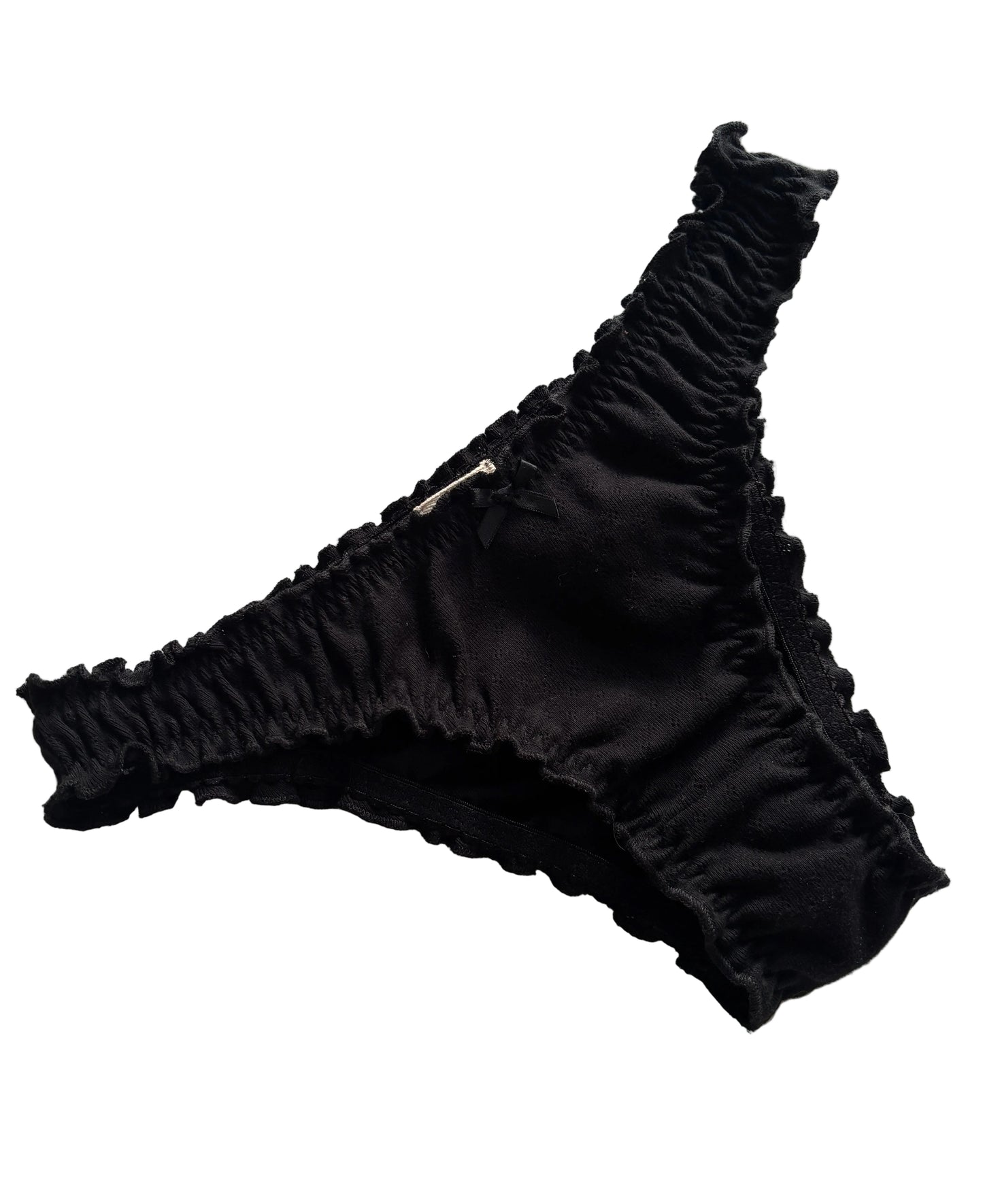 Panty ruffle negra