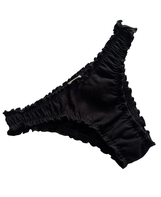 Panty ruffle negra