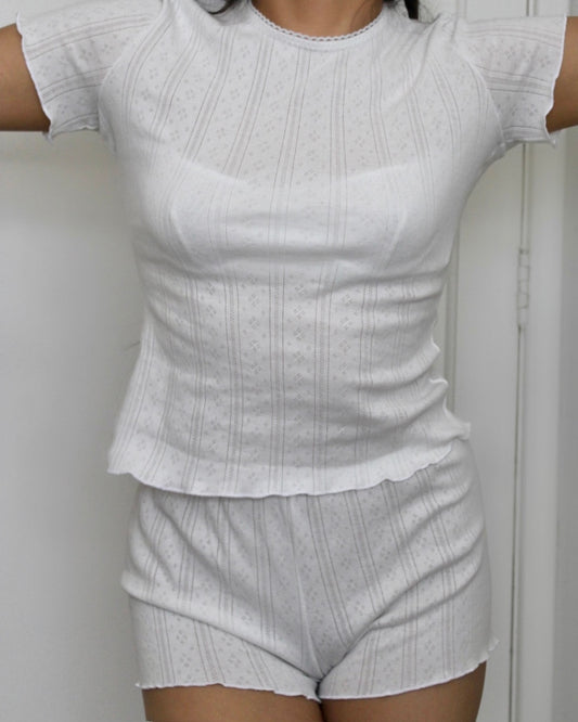 Pijama algodón pointelle