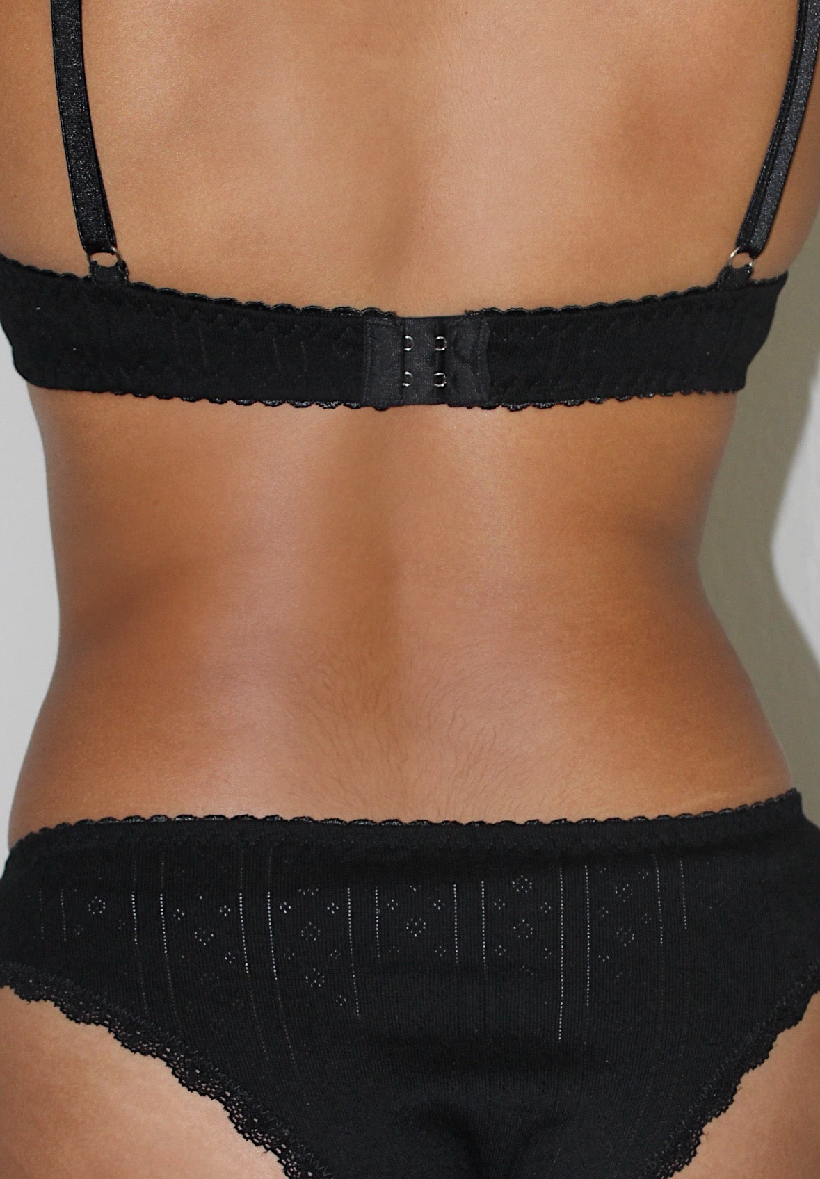 Set pointelle negro L