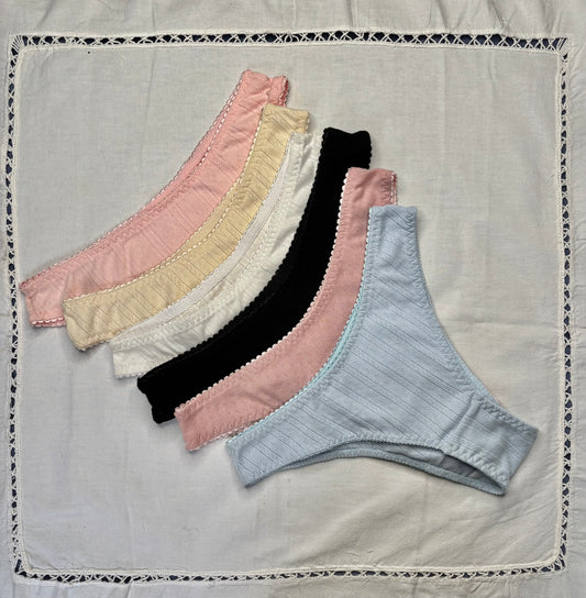 pack 6 panties algodón