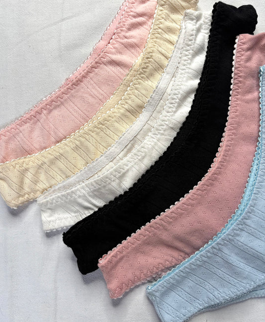 pack 6 panties algodón