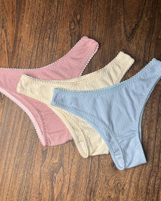 Trío panties algodón