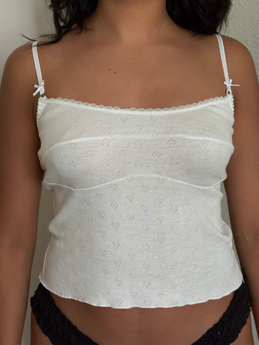 Heart-shaped cotton t-shirt